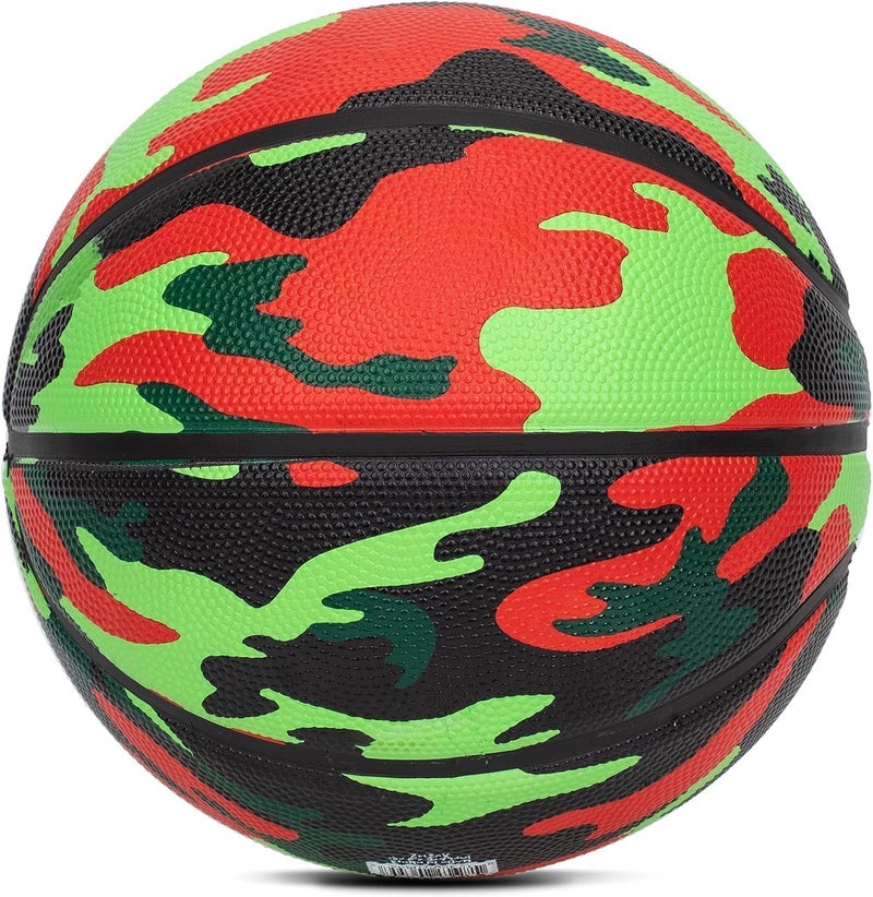 AND1 Ultra Grip Advanced Premium Rubber Basketball (Deflated w/Pump Included): Official Regulation Size 7 (29.5â€) Streetball, Made for Indoor/Outdoor Basketball Games, Red/Green - Image 2